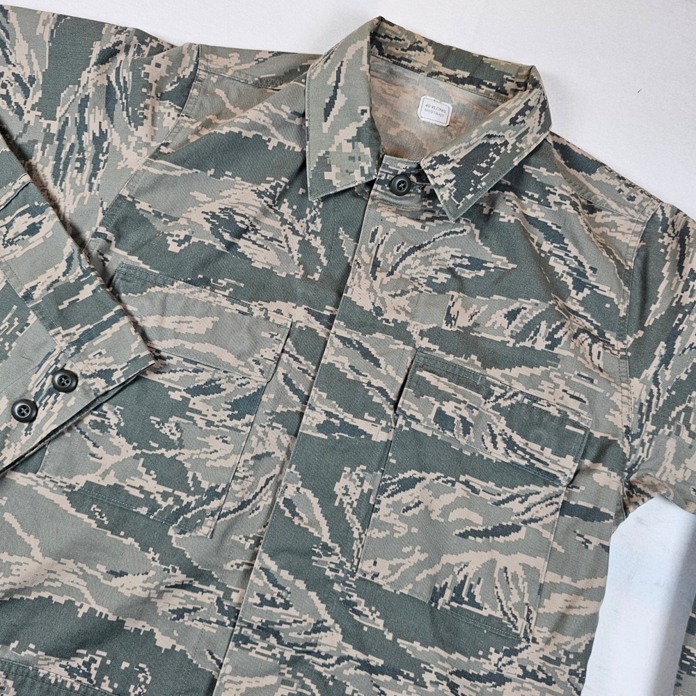 US Air Force ABU Digital Tiger Stripe Camo Utility Coat Jacket 40 XLong DSCP